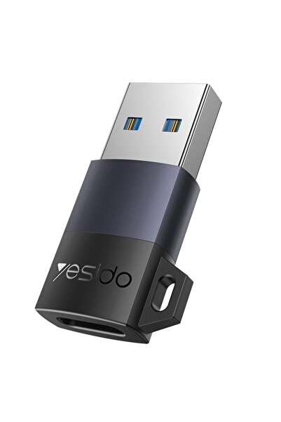 Yesido Adaptor OTG, USB 3.0 la Tip-C, 480Mbps, 18W, Aliaj de aluminiu, Gri