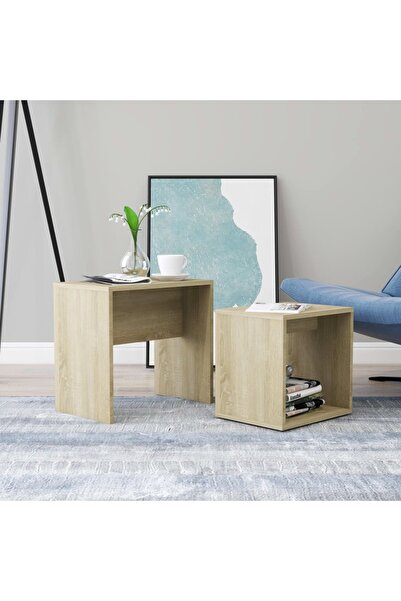 Concept Σετ τραπεζάκι σαλονιού, δρυς Sonoma, 48 x 30 x 45 cm, μοριοσανίδα