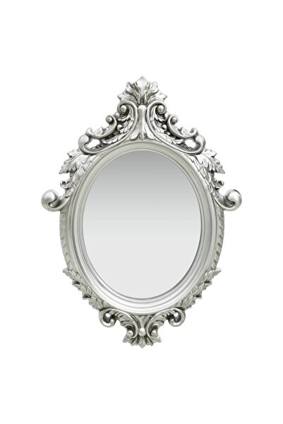 Concept Καθρέφτης τοίχου σε στιλ κάστρου, ασημί, 56 x 76 εκ.