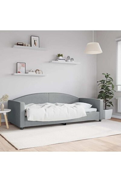Concept Κρεβάτι ημέρας, ανοιχτό γκρι, 90x200 cm, ύφασμα