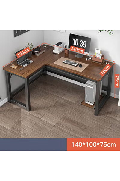 KEKE طاولة كمبيوتر متعددة الوظائف، محطة عمل منزلية (الزاوية اليسرى)