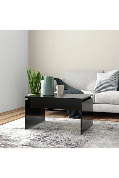 Concept Τραπεζάκι σαλονιού, μαύρο, 68x50x38 cm, μοριοσανίδα