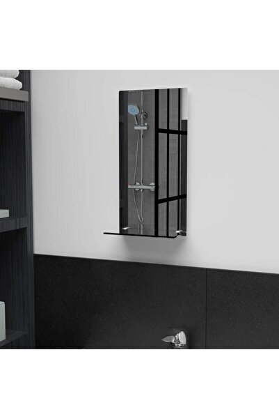 Concept Oglindă de perete cu raft, 20 x 40 cm, sticlă securizată