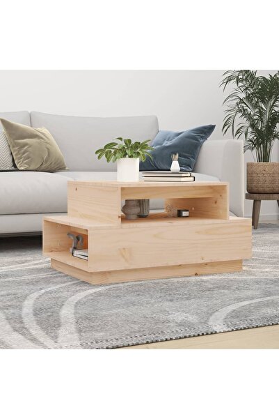 Concept Τραπεζάκι σαλονιού, 80x55x40,5 εκ., μασίφ ξύλο πεύκου