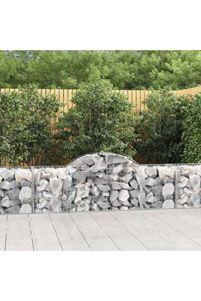 Concept Coșuri gabion arcuite 6 buc, 200x50x60/80 cm, fier galvanizat