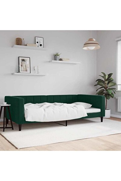 Concept Σκελετός κρεβατιού, σκούρο πράσινο, 100x200 εκ., Βελούδο