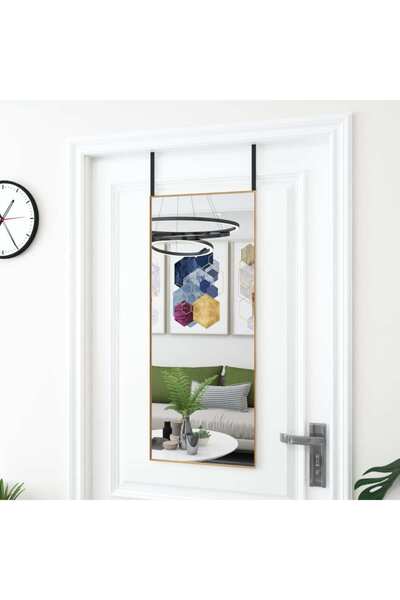 Concept Καθρέφτης πόρτας, χρυσός, 40x100 cm, γυαλί και αλουμίνιο