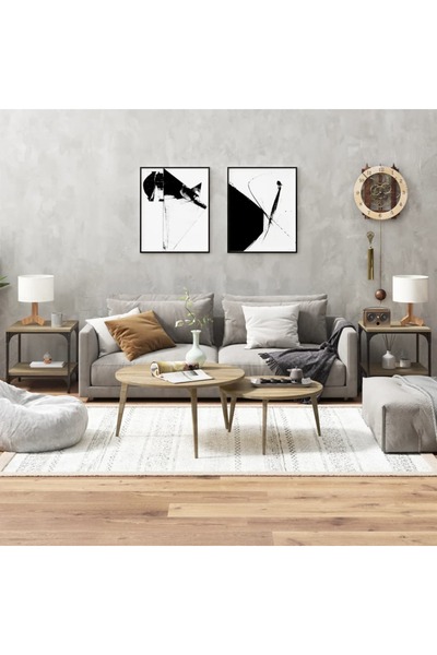 vidaxl Βοηθητικά τραπεζάκια 2 τεμ. δρυς sonoma 40x40x40 εκ. επεξεργασμένο ξύλο