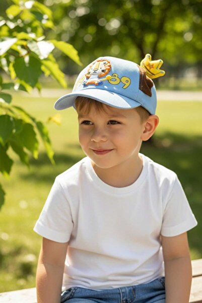 Aware Time Kitti 5-8 Yaş Unisex Bebek & Çocuk Aksesuarlı Yazlık Şapka