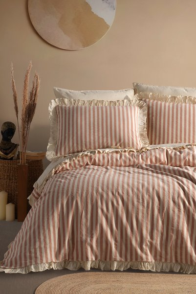 Macas Home Sephira 100% Cotton Thread Yarn Dyed Washable King Size Duvet Cover Set 240*220