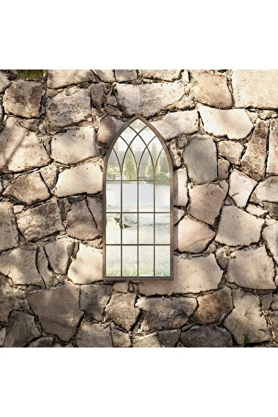 Concept Oglindă de grădină, nisipiu, 70x30 cm, fier uz exterior