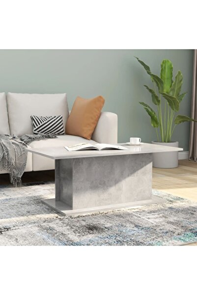 Concept Τραπεζάκι σαλονιού, γκρι σκυροδέματος, 102x55,5x40 εκ., μοριοσανίδα