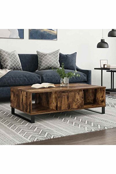 Concept Masă de cafea, stejar afumat, 104x60x35 cm, lemn compozit