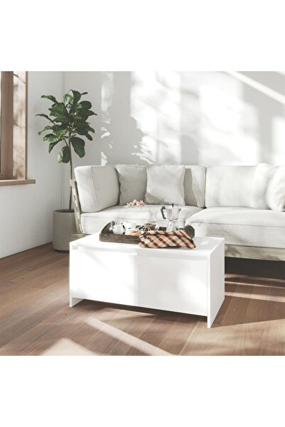 Concept Τραπεζάκι σαλονιού, λευκό, 90x50x41,5 cm, μοριοσανίδα