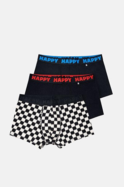 Happy Socks - Men's Multi-Colored Mixed Patterned 3-Piece Boxer Set