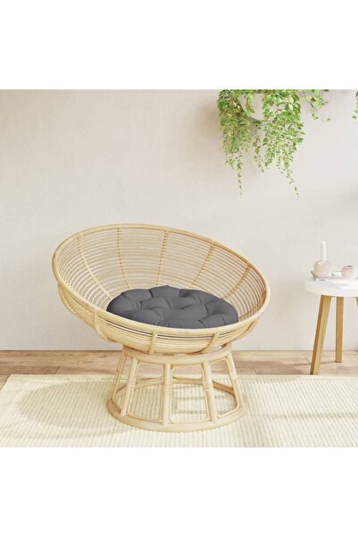 Concept Pernă rotundă antracit Ø 60 x11 cm, țesătură Oxford