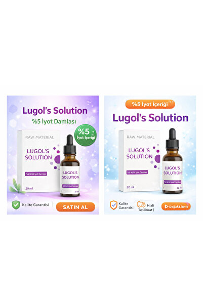 FW Nutrition Lugols Solution IYOT yüzde 5 damla 20 ml 2 adet