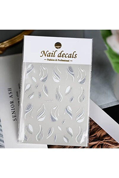 delis Marquise nail stickers, STICKER44, Silver