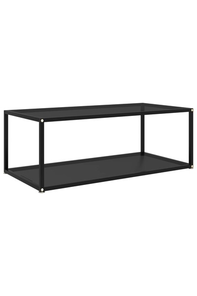 Concept Τραπεζάκι σαλονιού, μαύρο, 100x50x35 cm, σκληρυμένο γυαλί