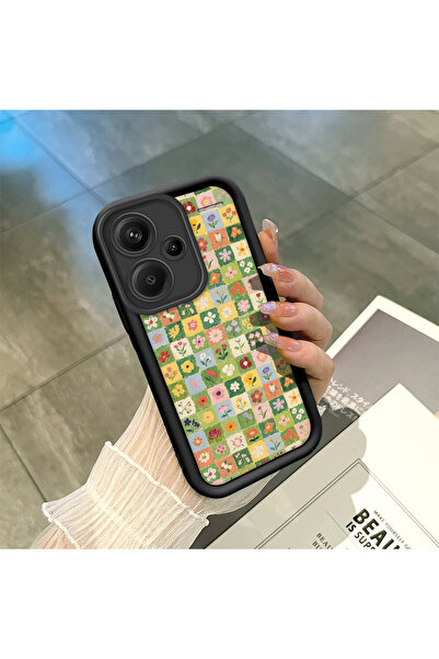 CASEVIBE Redmi Note 13 Pro Plus+ 5G Uyumlu Tam ekran çiçek desenli, şık ve yü...