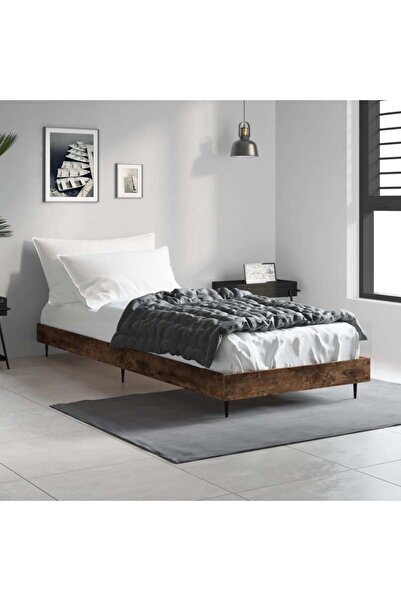 Concept Cadru de pat, stejar afumat, 75x190 cm, lemn prelucrat