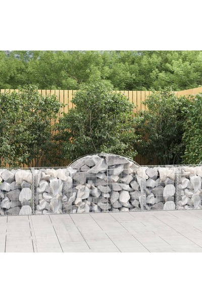 Concept Coșuri gabion arcuite 11 buc, 200x50x60/80 cm, fier galvanizat