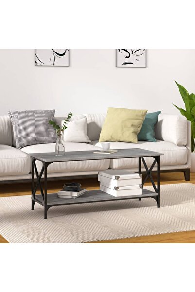 Concept Τραπεζάκι σαλονιού, γκρι sonoma, 100x45x45 εκ., επεξεργασμένο ξύλο κα...