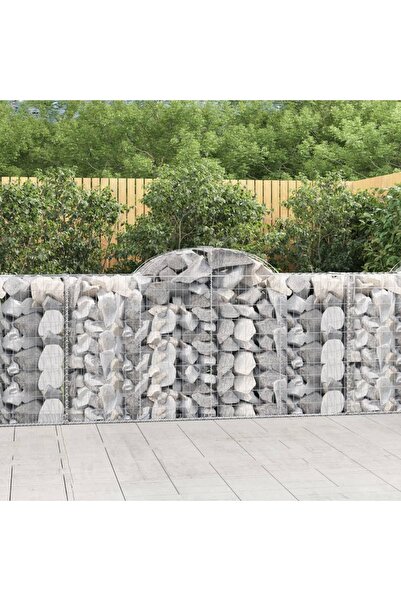 Concept Coșuri gabion arcuite 5 buc, 200x50x100/120 cm fier galvanizat