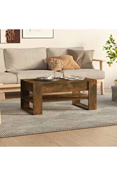 Concept Τραπεζάκι σαλονιού, καπνιστή δρυς, 102x55x45 εκ., επεξεργασμένο ξύλο