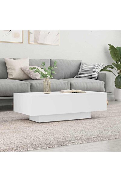 Concept Masă de cafea, albă, 100x49,5x31 cm, lemn prelucrat