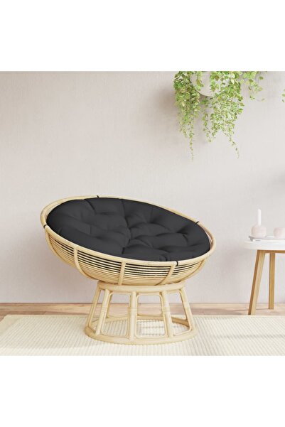 Concept Στρογγυλό Μαξιλάρι μαύρο, Ø 100 x 11 cm, ύφασμα Oxford