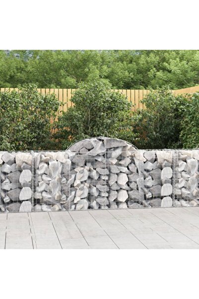 Concept Coșuri gabion arcuite 3 buc, 200x50x80/100 cm, fier galvanizat