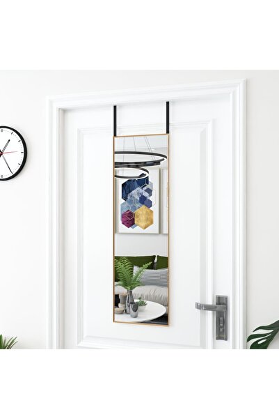 Concept Καθρέφτης πόρτας, χρυσός, 30x100 cm, γυαλί και αλουμίνιο