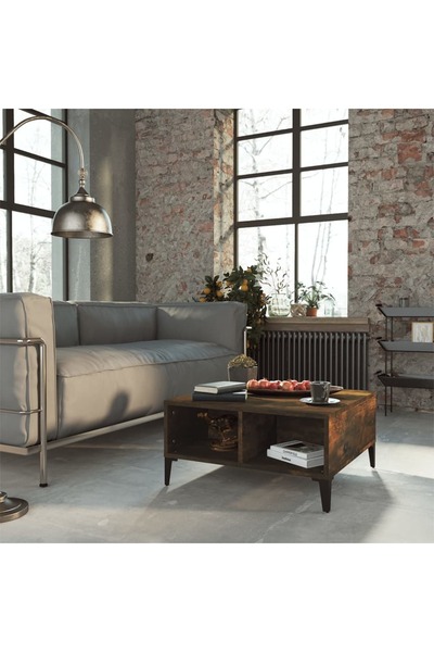 Concept Τραπεζάκι σαλονιού, καπνιστή δρυς, 60x60x30 εκ., μοριοσανίδα