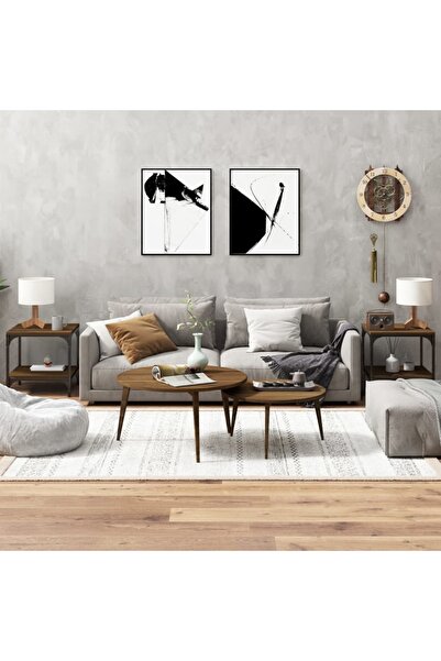 vidaxl Βοηθητικά τραπεζάκια, 2 τεμ. καφέ δρυς 40x40x40 εκ. επεξεργασμένο ξύλο