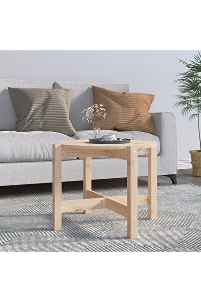 Concept Masă de cafea, Ø 62,5x45 cm, lemn masiv de pin