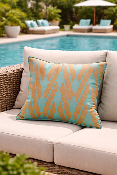 QUBA DECO ديكور خارجي مقاوم للماء مقاوم للبهتان غطاء وسادة حديقة وشرفة وتراس ...