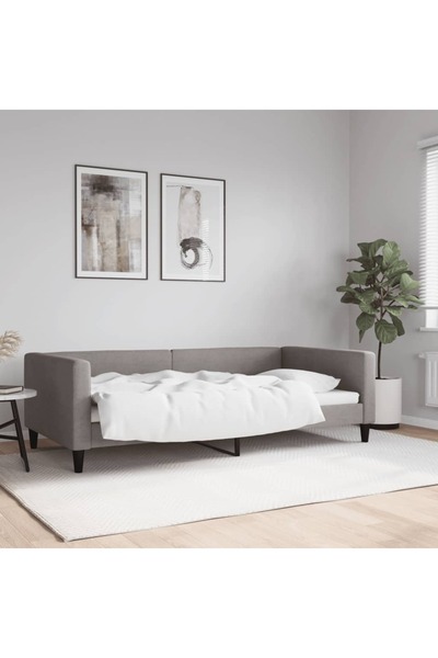 Concept Σκελετός κρεβατιού, γκρι-μπεζ, 100 x 200 cm, ύφασμα