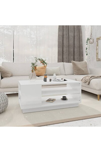 Concept Τραπεζάκι σαλονιού, λευκό, 102x55x43 εκ., μοριοσανίδα