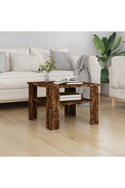 Concept Τραπεζάκι σαλονιού, καπνιστή δρυς, 60x60x42 εκ., επεξεργασμένο ξύλο