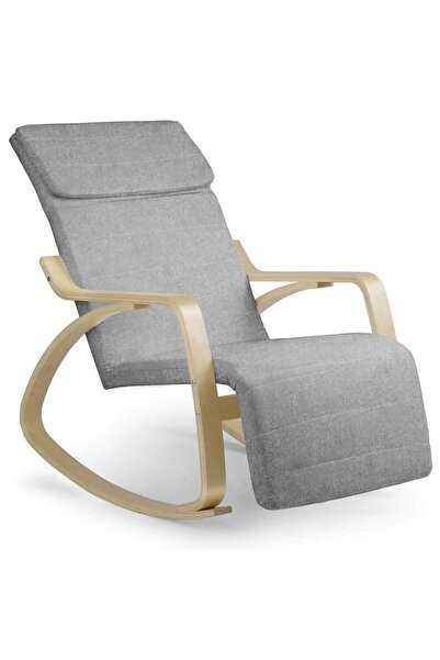 DacEnergy DacEnergy(C) rocking chair, wood and metal frame, Cotton upholstery...