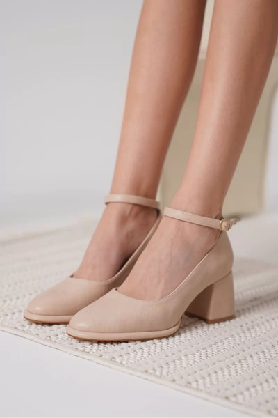 Belinora Γυναικεία ματ ψηλοτάκουνα παπούτσια σε nude χρώμα TR18MS06B