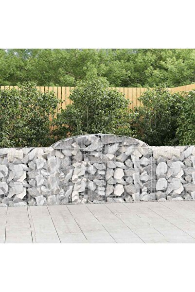 Concept Coșuri gabion arcuite 7 buc., 300x30x80/100 cm, fier galvanizat