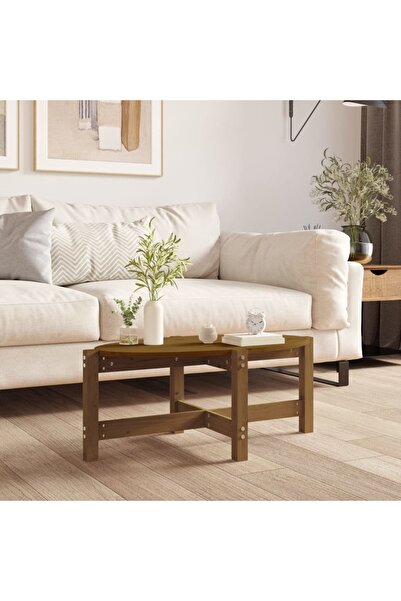 Concept Masă de cafea, maro miere, 87x48x35 cm, lemn masiv de pin