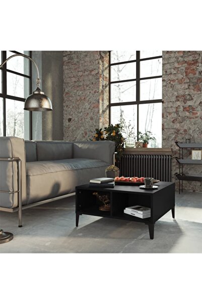 Concept Τραπεζάκι σαλονιού, μαύρο, 60x60x30 εκ., μοριοσανίδα