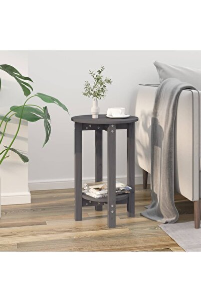 Concept Masă de cafea, gri, Ø 40x60 cm, lemn masiv de pin