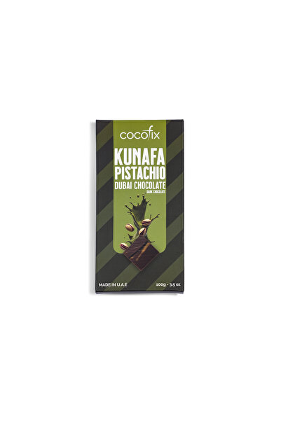 Vocca Chocolatier Cocofix Dubai Chocolate - Kunafa Pistachio Bar Dark 100 gms