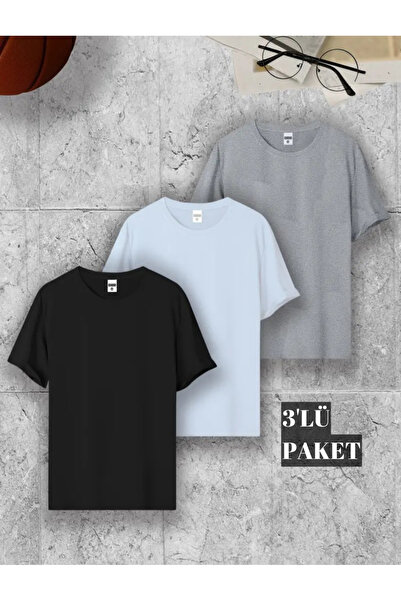 Gollinger Συσκευασία 3 τεμαχίων μπλουζών Unisex με λαιμόκοψη ποδηλάτου