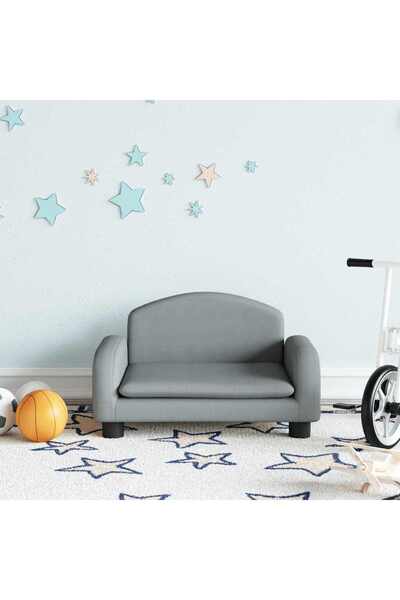 Concept Παιδικός καναπές, γκρι, 50x40x30 εκ., ύφασμα