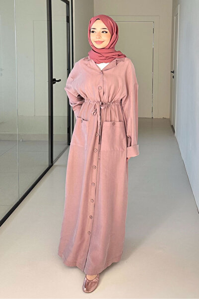 Ovn. Jisoo Tunnel Detailed Oversized Shirt Dress - Powder